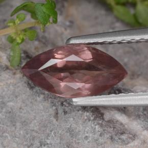 1.27캐럿 천연 로즈 말레이 가넷, 마퀴즈, 9.9×5 mm, VS