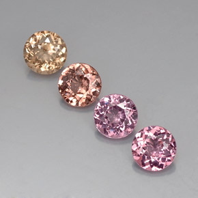 3.80캐럿 천연 멀티컬러 말레이 가넷 보석, 라운드 컷, 6.08 mm, VVS-VS