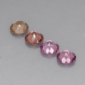 3.80캐럿 천연 멀티컬러 말레이 가넷 보석, 라운드 컷, 6.08 mm, VVS-VS