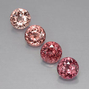 캐럿 천연 멀티컬러 말레이 가넷 보석, 라운드 컷, 6.55 mm, VVS-VS