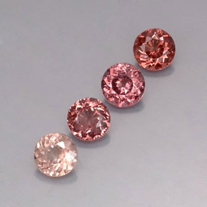 3.36캐럿 천연 멀티컬러 말레이 가넷 보석, 라운드 컷, VVS-VS