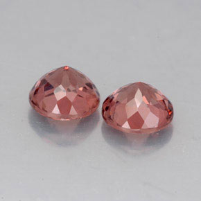 캐럿 천연 핑크 오렌지 말레이 가넷 보석, 라운드 컷, 6.13 mm, VVS-VS