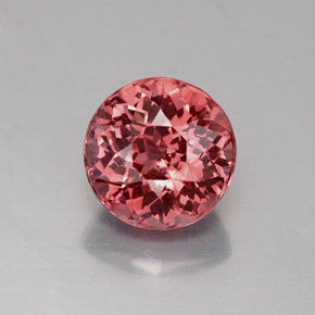 1.65캐럿 천연 핑크빛 로즈 말레이 가넷, 라운드 컷, 6.58 mm, VVS-VS