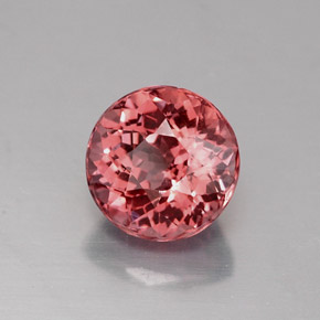 1.65캐럿 천연 핑크빛 로즈 말레이 가넷, 라운드 컷, 6.58 mm, VVS-VS