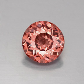 1.49캐럿 천연 핑크 오렌지 말레이 가넷, 라운드 컷, 6.90 mm, VS
