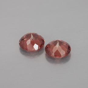 캐럿 천연 핑크 오렌지 말레이 가넷 보석, 라운드 컷, 6.58 mm, VVS-VS