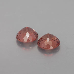 캐럿 천연 핑크 오렌지 말레이 가넷 보석, 라운드 컷, 6.11 mm, VVS-VS
