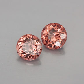 캐럿 천연 핑크 오렌지 말레이 가넷 보석, 라운드 컷, 5.94 mm, VVS-VS
