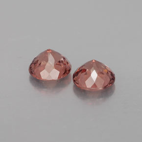 캐럿 천연 핑크 오렌지 말레이 가넷 보석, 라운드 컷, 5.94 mm, VVS-VS