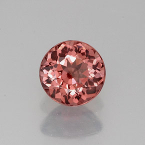 1.07캐럿 천연 핑크 오렌지 말레이 가넷, 라운드 컷, 6.17 mm, VVS-VS