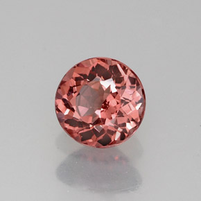 1.07캐럿 천연 핑크 오렌지 말레이 가넷, 라운드 컷, 6.17 mm, VVS-VS