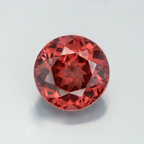 3.54캐럿 천연 로즈 말레이 가넷, 라운드 컷, 8.90 mm, VS