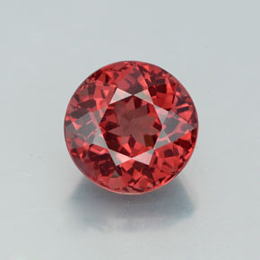 3.47캐럿 천연 로즈 말레이 가넷, 라운드 컷, 8.53 mm, VVS-VS