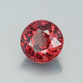 3.47캐럿 천연 로즈 말레이 가넷, 라운드 컷, 8.53 mm, VVS-VS