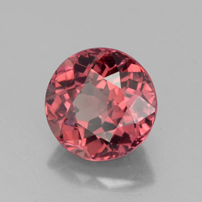 3.22캐럿 천연 로즈 말레이 가넷, 라운드 컷, 8.50 mm, VS