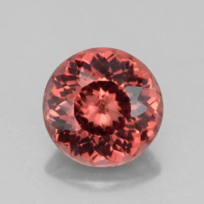 2.99캐럿 천연 로즈 말레이 가넷, 라운드 컷, 8.52 mm, VVS-VS