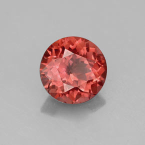 2.24캐럿 천연 로즈 말레이 가넷, 라운드 컷, 7.94 mm, VS-SI