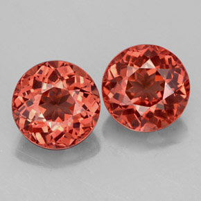캐럿 천연 로즈 말레이 가넷 보석, 라운드 컷, 7.99 mm, VS