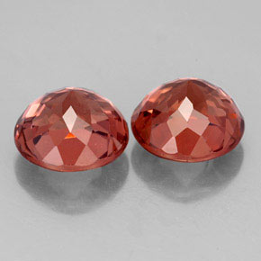 캐럿 천연 로즈 말레이 가넷 보석, 라운드 컷, 7.99 mm, VS