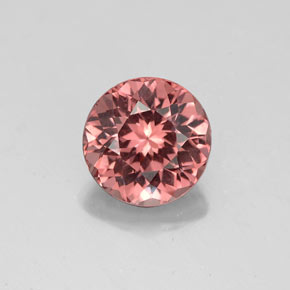2.30캐럿 천연 로즈 말레이 가넷, 라운드 컷, 7.64 mm, VVS-VS