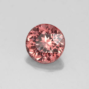 2.30캐럿 천연 로즈 말레이 가넷, 라운드 컷, 7.64 mm, VVS-VS