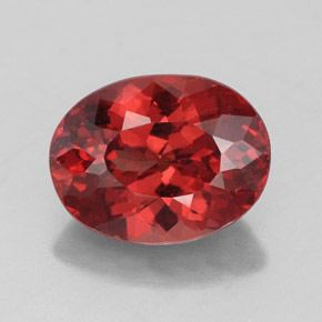 3.56캐럿 천연 로즈 말레이 가넷, 타원형 컷, 10.1×7.8 mm, VVS-VS