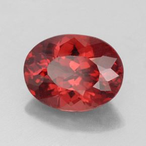 3.56캐럿 천연 로즈 말레이 가넷, 타원형 컷, 10.1×7.8 mm, VVS-VS