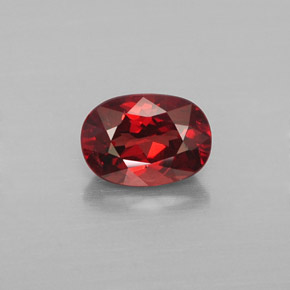 1.07캐럿 천연 딥 오렌지 말레이 가넷, 타원형 컷, 7×4.9 mm, VS