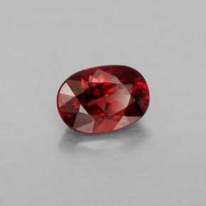 1.07캐럿 천연 딥 오렌지 말레이 가넷, 타원형 컷, 7×4.9 mm, VS