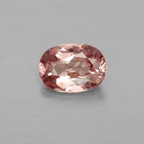 1.03캐럿 천연 라이트 로즈 말레이 가넷, 타원형 컷, 7.2×5.2 mm, VVS-VS