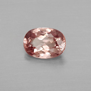 1.03캐럿 천연 라이트 로즈 말레이 가넷, 타원형 컷, 7.2×5.2 mm, VVS-VS