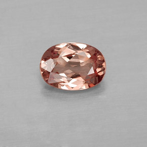 0.85캐럿 천연 라이트 로즈 말레이 가넷, 타원형 컷, 6.8×4.9 mm, VVS-VS