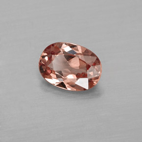 0.85캐럿 천연 라이트 로즈 말레이 가넷, 타원형 컷, 6.8×4.9 mm, VVS-VS