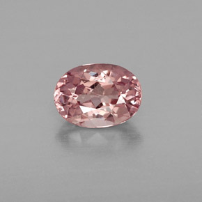 1.02캐럿 천연 라이트 로즈 말레이 가넷, 타원형 컷, 6.9×5 mm, VS
