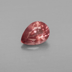 0.79캐럿 천연 핑크빛 로즈 말레이 가넷, 배 모양, 6.8×4.9 mm, VS