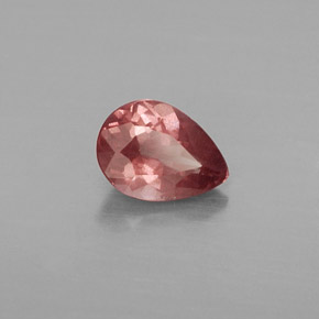 0.79캐럿 천연 핑크빛 로즈 말레이 가넷, 배 모양, 6.8×4.9 mm, VS