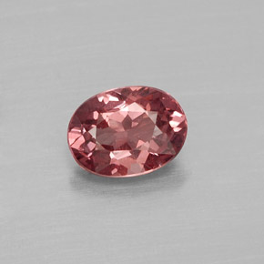 1.03캐럿 천연 로즈 말레이 가넷, 타원형 컷, 6.9×5.1 mm, VVS-VS