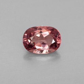 1.05캐럿 천연 로즈 말레이 가넷, 타원형 컷, 7.1×5.2 mm, VVS