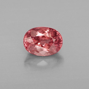 1.30캐럿 천연 로즈 말레이 가넷, 타원형 컷, 7×5.2 mm, VS-SI