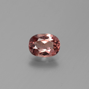 1.06캐럿 천연 로즈 말레이 가넷, 타원형 컷, 7×5.2 mm, VS