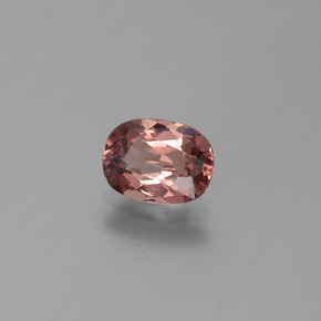 1.06캐럿 천연 로즈 말레이 가넷, 타원형 컷, 7×5.2 mm, VS
