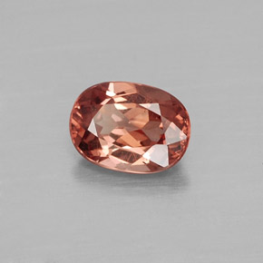 1.12캐럿 천연 핑크 오렌지 말레이 가넷, 타원형 컷, 7.1×5.2 mm, VVS-VS