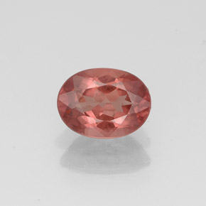 1.08캐럿 천연 로즈 말레이 가넷, 타원형 컷, 6.9×5.2 mm, VS