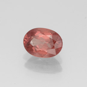 1.08캐럿 천연 로즈 말레이 가넷, 타원형 컷, 6.9×5.2 mm, VS