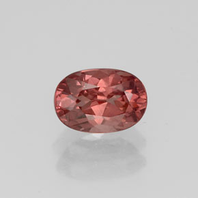 1.05캐럿 천연 로즈 말레이 가넷, 타원형 컷, 7×4.8 mm, VVS-VS