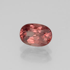 1.05캐럿 천연 로즈 말레이 가넷, 타원형 컷, 7×4.8 mm, VVS-VS