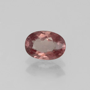 0.87캐럿 천연 로즈 말레이 가넷, 타원형 컷, 6.8×4.8 mm, VS