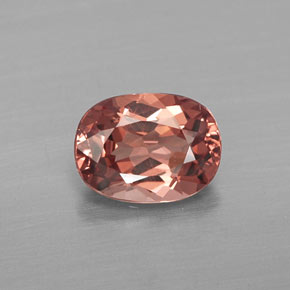 1.14캐럿 천연 로즈 말레이 가넷, 타원형 컷, 7.1×5.3 mm, VS