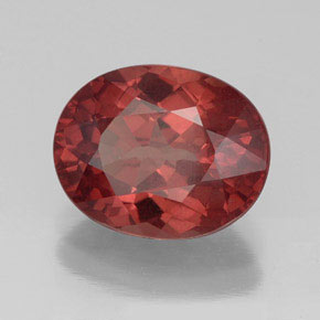 3.42캐럿 천연 로즈 말레이 가넷, 타원형 컷, 10.1×8.1 mm, VS