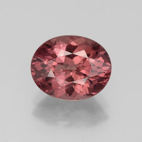 3.17캐럿 천연 핑크빛 로즈 말레이 가넷, 타원형 컷, 9.7×7.9 mm, VS